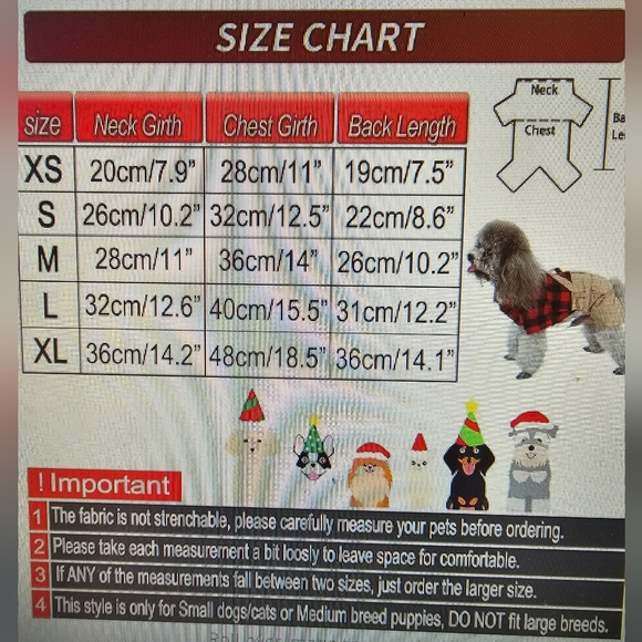 Pet Costume Red Plaid Shirt with Khaki Overalls One Piece Medium Breed Size NWOT - Picture 3 of 11